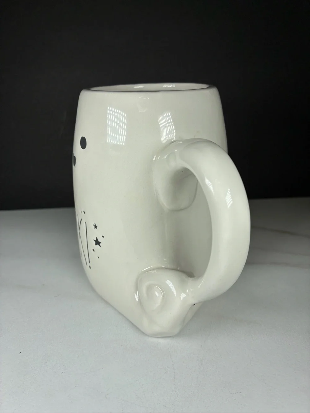 Rae Dunn White 'EEK!' Ghost Ceramic Coffee Mug